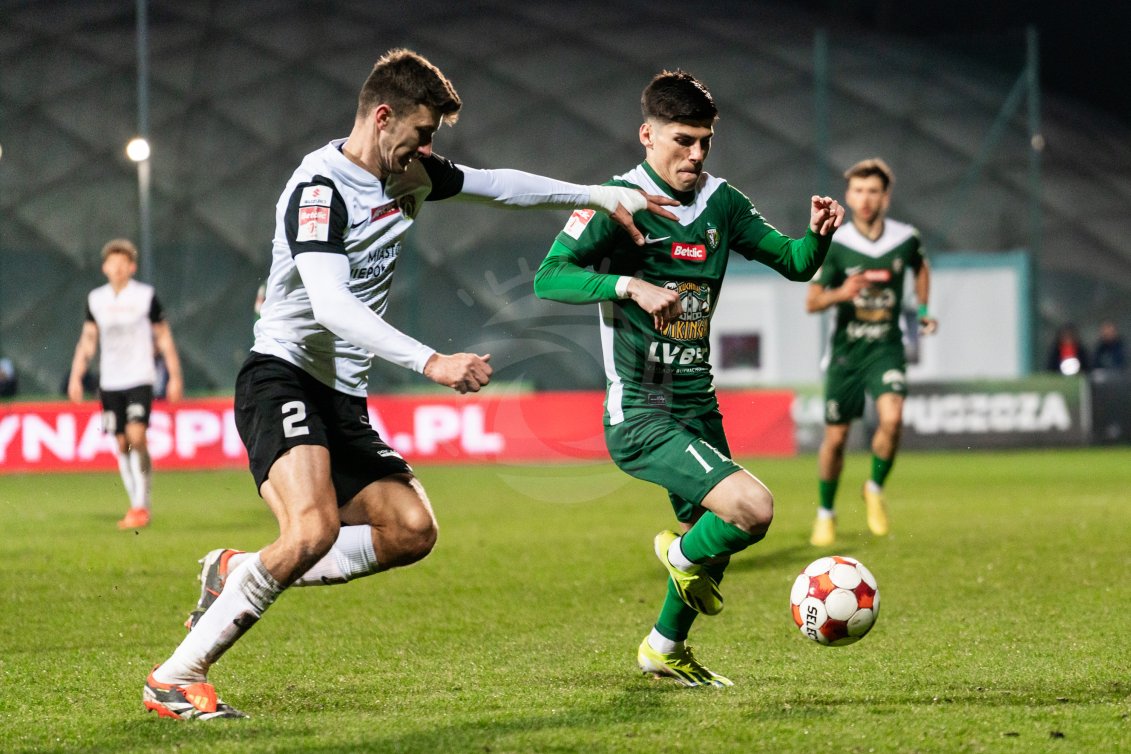 Sport: Betclic I Liga. Puszcza Niepolomice - Slask Wroclaw. - Agencja Fotograficzna
